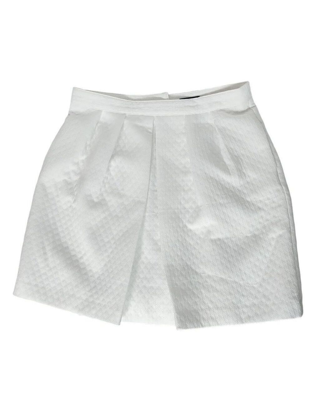 Worthington Womens White A Line Pleated Skirt Petite 14 - Picture 3 of 5
